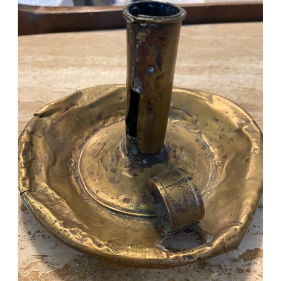 Rustic Vintage Metal Candle Holder With Handle - Picture 2 of 6